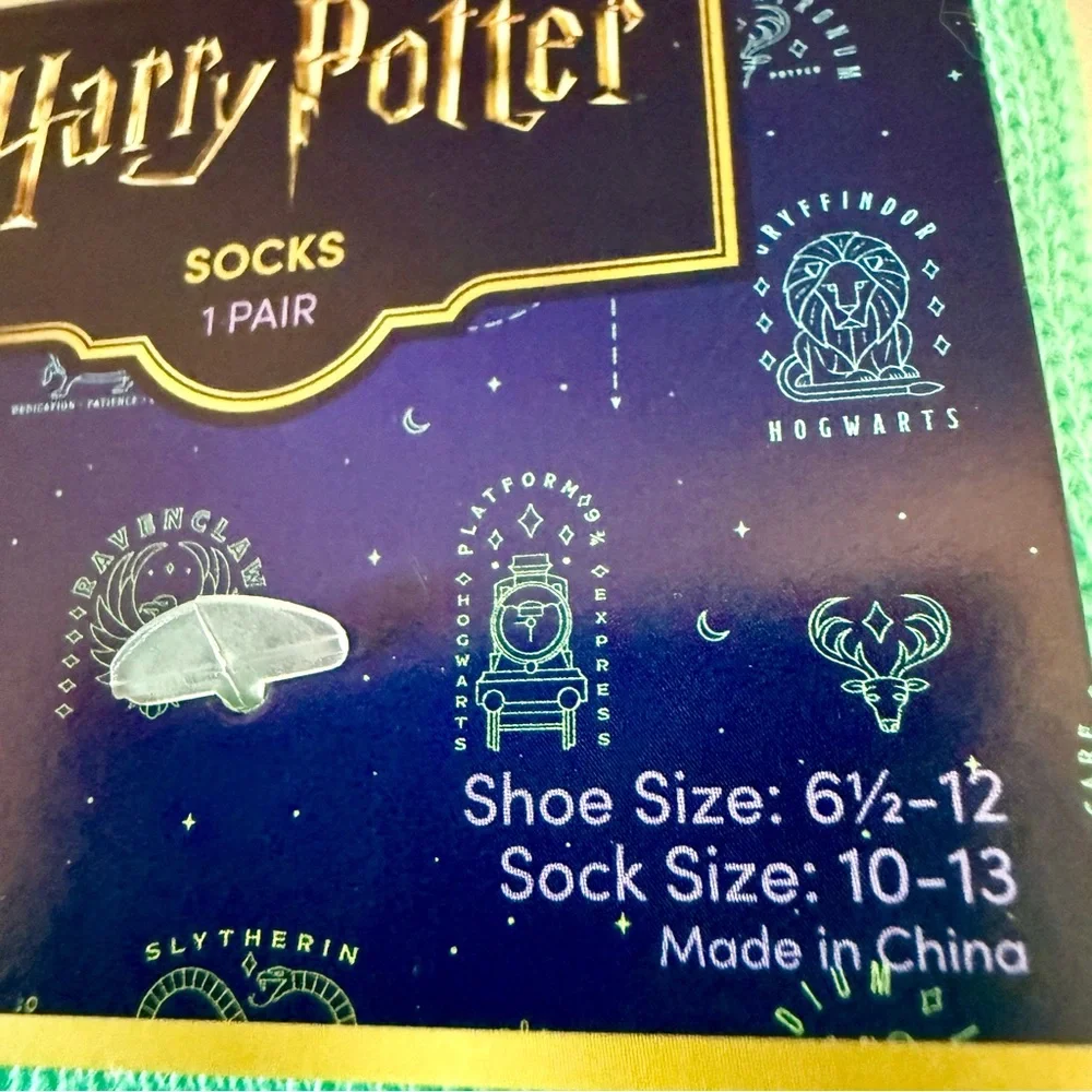 Harry Potter Lovers & Fans Adult Socks 3-Pack Great Christmas Gift‎ Unisex NWT